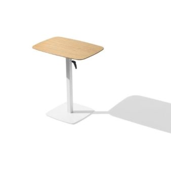 MSM work table 3 Beistelltisch Gestell weiß Tischplatte Holz höhenverstellbar und Tischplatte klappbar