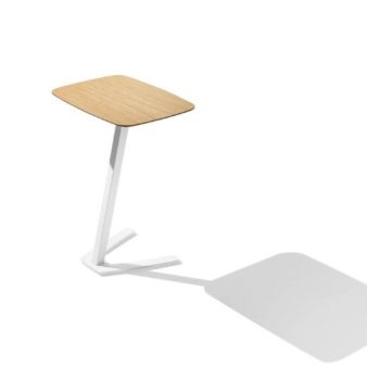 MSM work table 4 Beistelltisch Gestell weiß Tischplatte Holz drehbar und klappbar