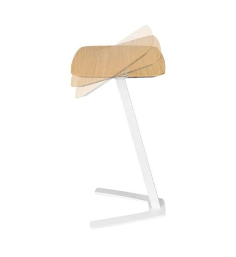 MSM work table 4 Beistelltisch Gestell weiß Tischplatte Holz drehbar und klappbar