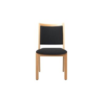 MSM Stuhl Modell Wood 4051Gestell Holz Sitzfläche und Rückenlehne gepolstert