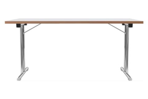 MSM Tisch Modell 211 klappbar Gestell Chrom Tischplatte weiß beschichtet