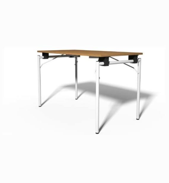 MSM Tisch Modell 211 klappbar weißes Gestell Tischplatte Holz