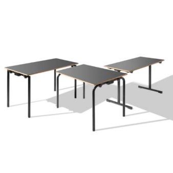 MSM Tisch Modell 221 Klapptisch schwarzes Gestell Tischplatte schwarz
