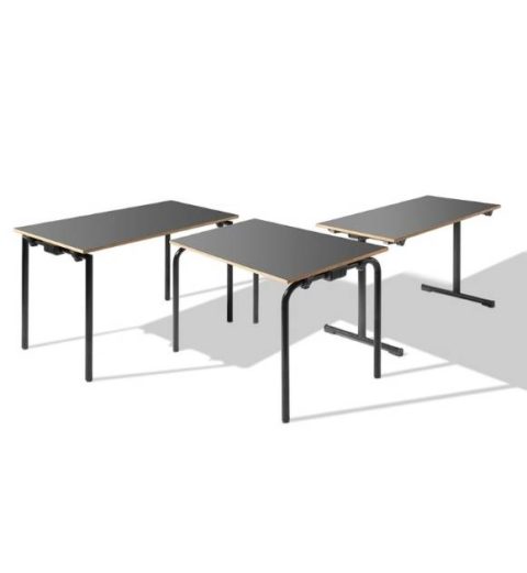 MSM Tisch Modell 221 Klapptisch schwarzes Gestell Tischplatte schwarz