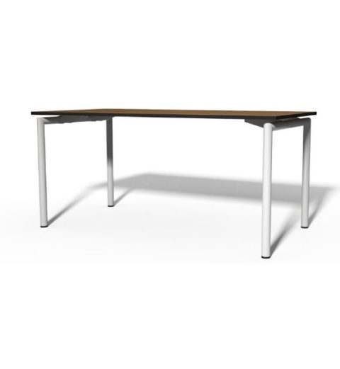 MSM Tisch 224 Gestell weiß, Tischplatte Holz