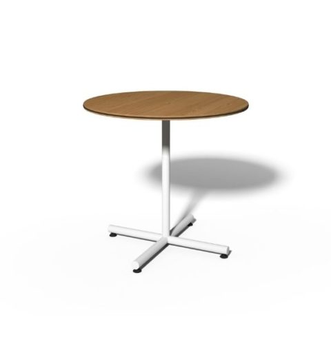 MSM Tisch 508, Bistrotisch, Gestell weiß, Tischplatte rund, aus Holz