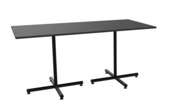 MSM Tisch 508 schwarz, rechteckige Tischplatte
