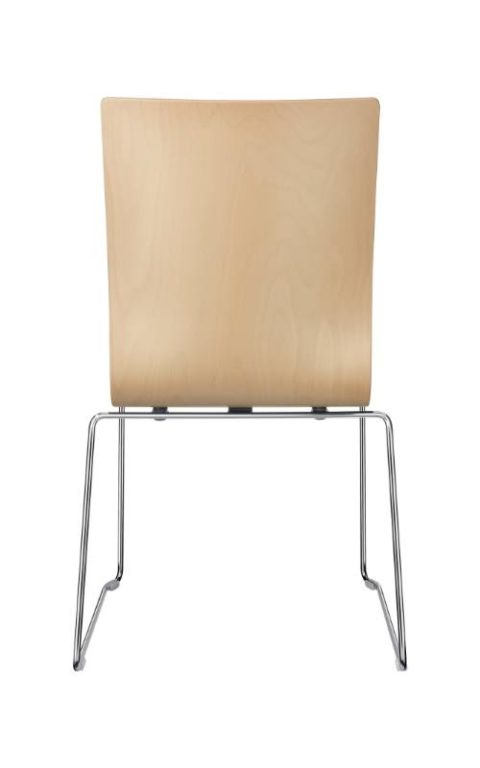 MSM Stuhl 3311 Sitzschale Holz Gestell Chrom