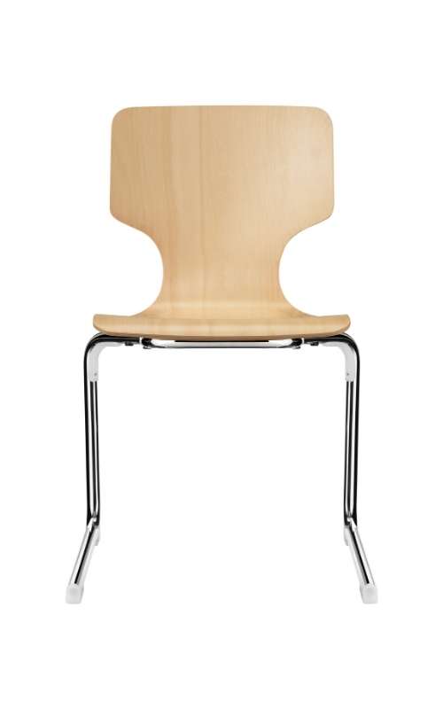 MSM Stapelstuhl Serie 3100 C Fuß Gestell und Sitzschale aus Holz