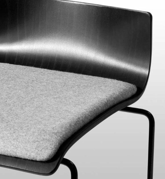 MSM Barhocker 3311 grau gepolsterte Sitzfläche