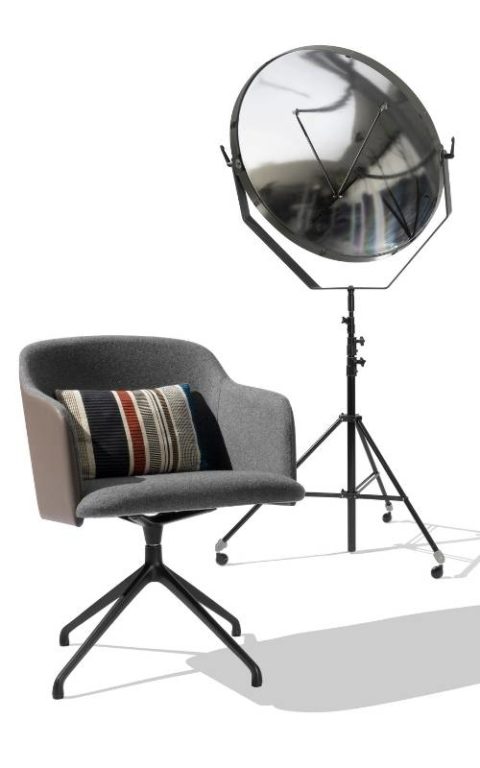 MSM Form & Furniture Modell Klara Steel, Lounge- und Konferenzstuhl, vollgepolsterte Sitzschale, modernes Gestell aus Metall