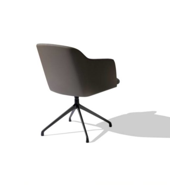 MSM Form & Furniture Modell Klara Steel, Lounge- und Konferenzstuhl, vollgepolsterte Sitzschale, modernes Gestell aus Metall