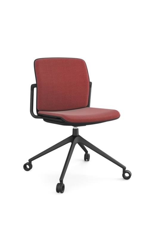 MSM Form & Furniture Modell Meet Slide, Konferenzstuhl, Drehstuhl mit Sitzpolster und Rückenpolster, ergonomische, bewegliche Sitzschale