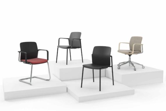 MSM Form & Furniture Serie Slide, Stapelstuhl, Freischwinger, Bürostuhl, Konferenzstuhl