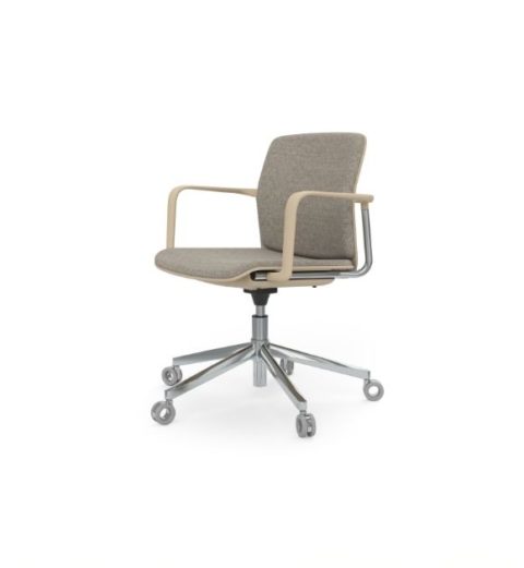MSM Form & Furniture Modell Work Slide, Bürostuhl, Drehstuhl mit Rückenpolster und Sitzpolster, ergonomische, bewegliche Sitzschale