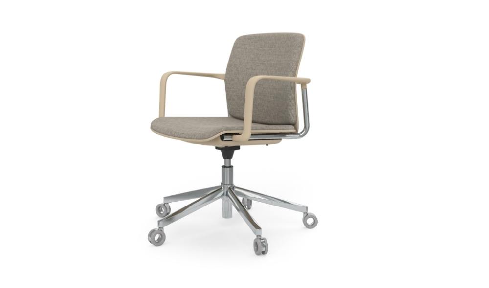 MSM Form & Furniture Modell Work Slide, Bürostuhl, Drehstuhl mit Rückenpolster und Sitzpolster, ergonomische, bewegliche Sitzschale