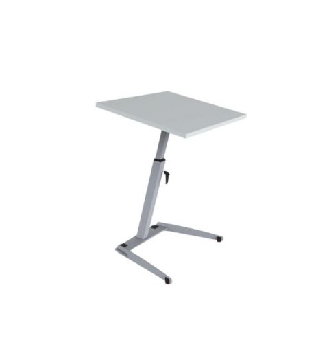 MSM Single Table, multifunktionaler Tisch, Tischplatte weiß und kippbar, Gestell Chrom